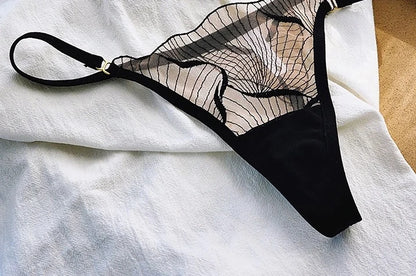 MOYISU – ensemble de Lingerie française Sexy avec boutons sur le devant, Ultra fin, respirant, Bralette d'été, sans fil, beauté du dos, pur confort, soutien-gorge et culotte