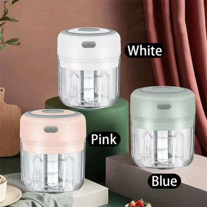 Hachoir à ail électrique de 250ML, hachoir à légumes, hachoir alimentaire, Mini hachoir à oignon USB, petit robot culinaire Portable
