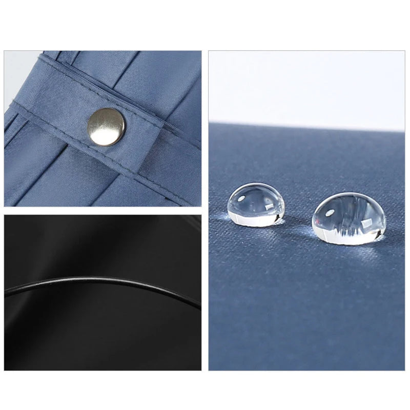 Parapluie pliant entièrement automatique à 16 baleines pour homme et femme, grand, résistant, résistant aux UV, de luxe, pour les affaires, coupe-vent