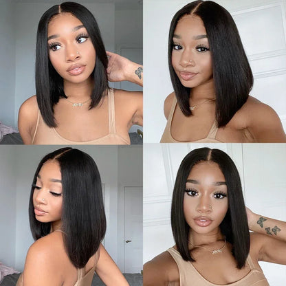 Perruques de cheveux humains brésiliens 13X5X2 T Part Lace Wigs pour femmes pré-épilées 4x1 Straight BOB Wigs Perruque Cheveux Humains