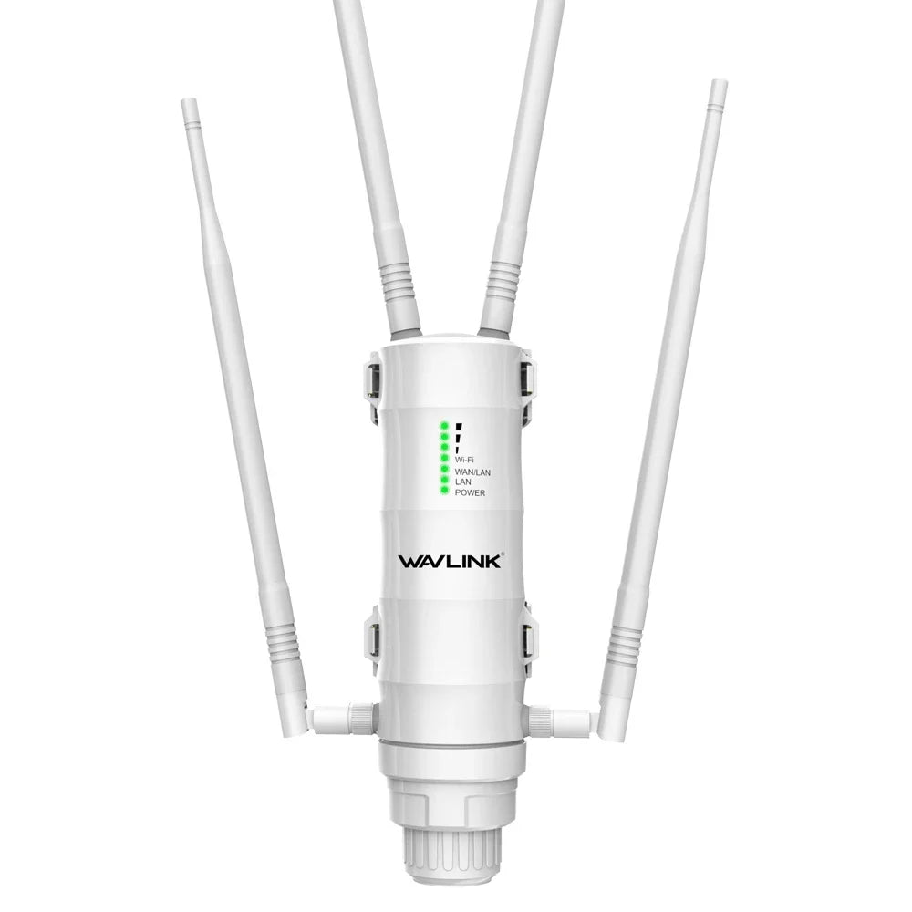 Wavlink AC1200 Point d'accès extérieur WiFi Booster double bande 2.4G/5GHz Extender IPX5 étanche haute puissance Wifi routeur/répéteur