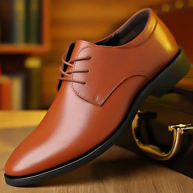 Chaussures en Cuir Respirant pour Homme, Souple, Noir, Astronomique, Décontracté, Printemps et Automne