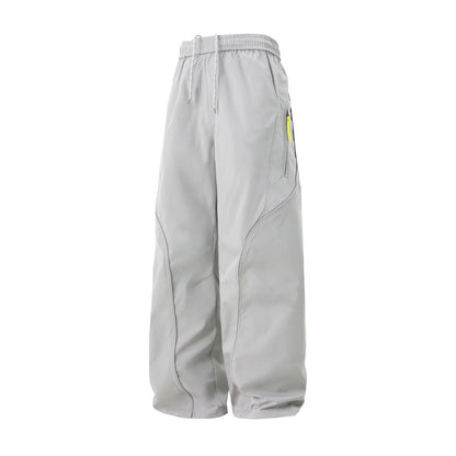 TFETTERS pantalons décontractés pour hommes printemps et automne pantalons de sport droits en plein air cordon taille élastique poche fermeture éclair pantalons de cyclisme