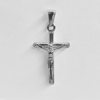 Collier Pendentif Croix de Jésus en Acier Inoxydable Doré à l'Or 18k pour Hommes et Femmes, Unisexe, Religieux, Étanche, Accessoire de Bijouterie
