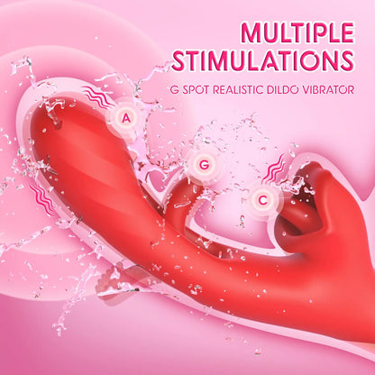 Gode vibrateur 2 en 1 pour femmes, rotation à 360 degrés, stimulateur de battement de Clitoris, point G, jouets sexuels pour adultes de 18 ans et plus