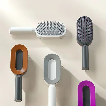 Peigne de massage, brosse à cheveux autonettoyante pour femmes, peigne à cheveux rapide à une touche, coussin d'air 3D, outils de coiffure, peignes