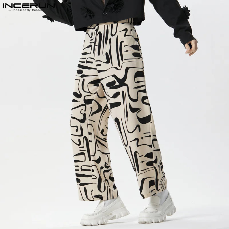 Pantalons pour hommes à la mode 2024, taille élastique, pantalons décontractés amples pour hommes, joggings, streetwear, loisirs, jambes larges, S-5XL INCERUN