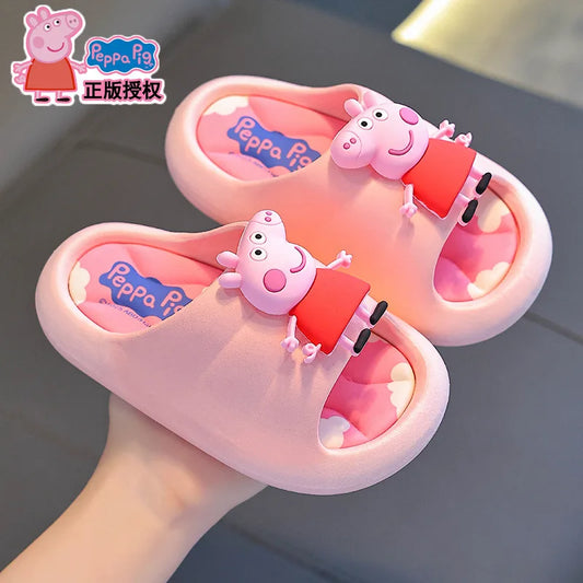 Peppa Pig – sandales d'été pour filles, pantoufles de bain d'intérieur antidérapantes, nouveau style, pour enfants à la maison, 2025