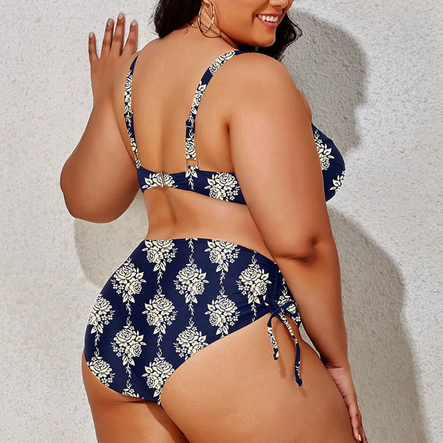 2024 Nouveaux ensembles de bikini grande taille pour femmes Maillot de bain Grands maillots de bain Deux pièces taille haute Push Up Bikini Set Sexy séparé