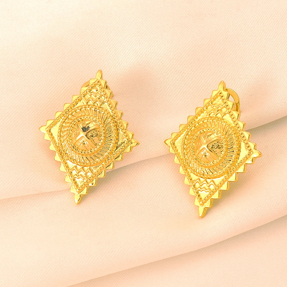 Nouveaux ensembles de bijoux éthiopiens pendentif boucles d'oreilles bagues africain érythréen Habesha cadeaux de fiançailles de mariage