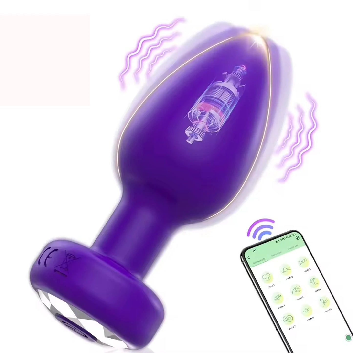 Vibromasseur Anal avec Plug Anal, application pour Gay, télécommande, gode, Vibration, Masturbation, jouet sexuel pour adultes, masseur de Prostate pour Couples