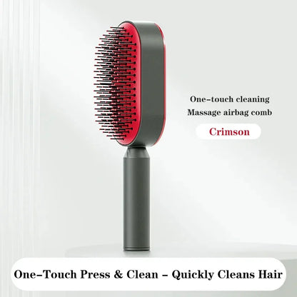 Peigne de massage, brosse à cheveux autonettoyante pour femmes, peigne à cheveux rapide à une touche, coussin d'air 3D, outils de coiffure, peignes