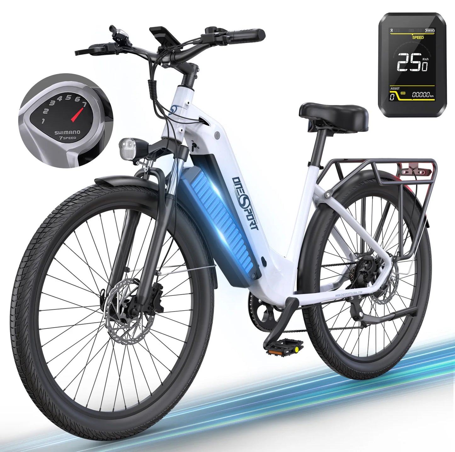 Vélo électrique de loisirs urbains de 27.5 pouces, moteur 36V 250W, livraison directe disponible, batterie au Lithium de ville en alliage d'aluminium