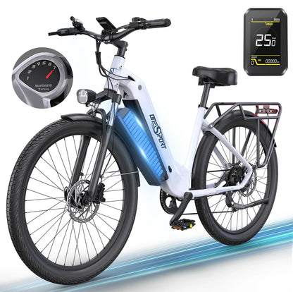 Vélo électrique de loisirs urbains de 27.5 pouces, moteur 36V 250W, livraison directe disponible, batterie au Lithium de ville en alliage d'aluminium