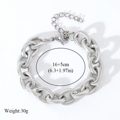 EILIECK Bracelet chaîne cubaine en acier inoxydable 316L couleur or pour femmes hommes tendance punk étanche chaîne de poignet bijoux cadeau fête