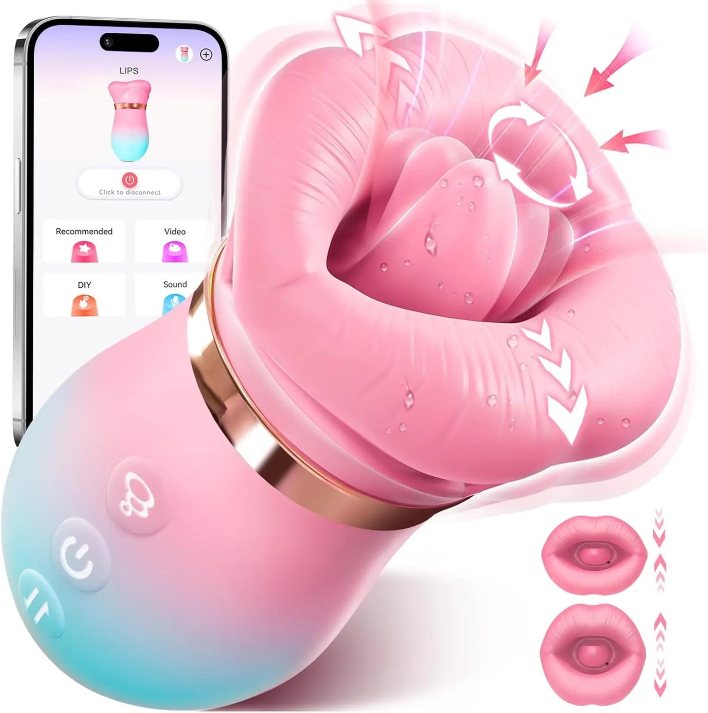 Vibromasseur à succion pour femme, léchage de langue, stimulateur de Clitoris Oral et de mamelon, contrôle par application, jouets sexuels vibrants sous vide pour Couples
