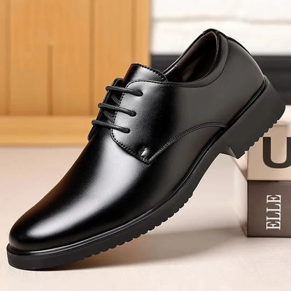 Chaussures en cuir pour hommes robe noire formelle bout carré homme décontracté Derby chaussure affaires rétro peau de vache concepteur nouveau dans la livraison gratuite