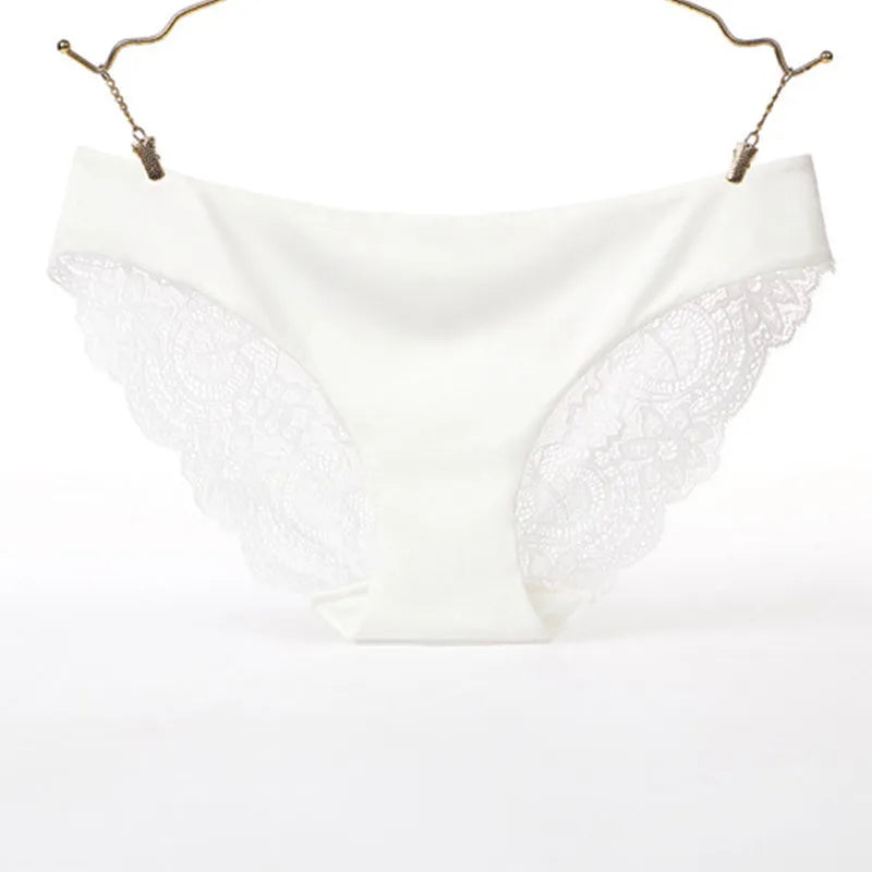 Femmes imprimer sans couture slips sous-vêtements femmes Sexy dentelle culotte basse-Ries Transparent évider culotte femme Lingerie grande taille