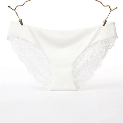 Femmes imprimer sans couture slips sous-vêtements femmes Sexy dentelle culotte basse-Ries Transparent évider culotte femme Lingerie grande taille