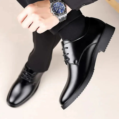 Chaussures en cuir pour hommes robe noire formelle bout carré homme décontracté Derby chaussure affaires rétro peau de vache concepteur nouveau dans la livraison gratuite