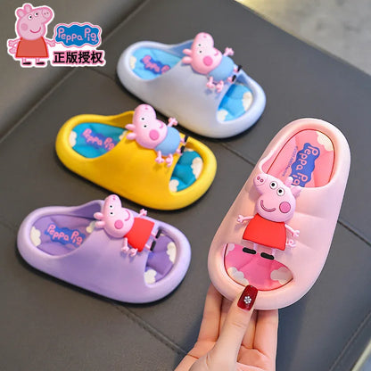 Peppa Pig – sandales d'été pour filles, pantoufles de bain d'intérieur antidérapantes, nouveau style, pour enfants à la maison, 2025