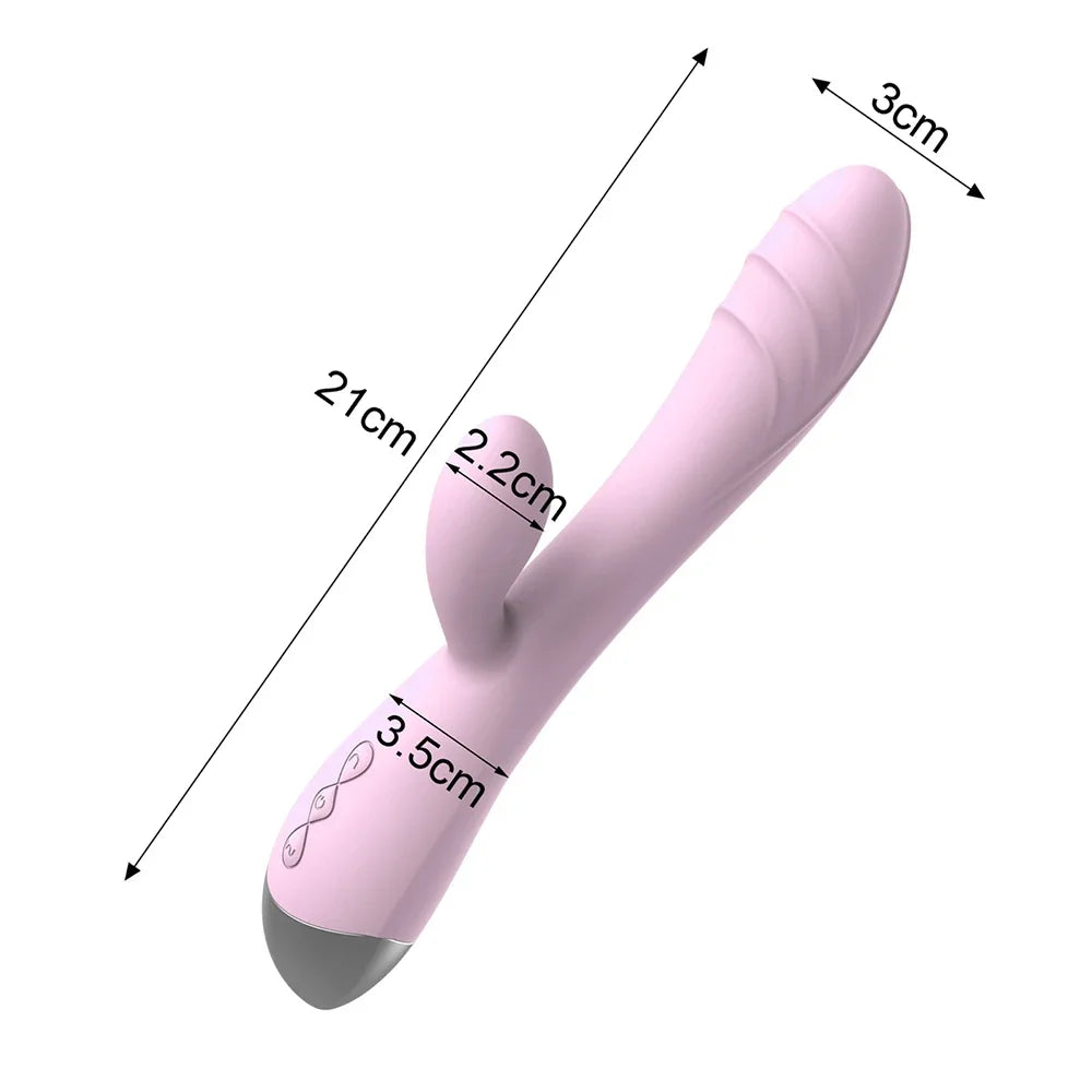 Vibromasseur lapin puissant pour femmes, stimulateur de Clitoris, point G, masseur vaginal, gode, masturbateur féminin, baguette AV, jouet sexuel pour adulte de 18 ans et plus