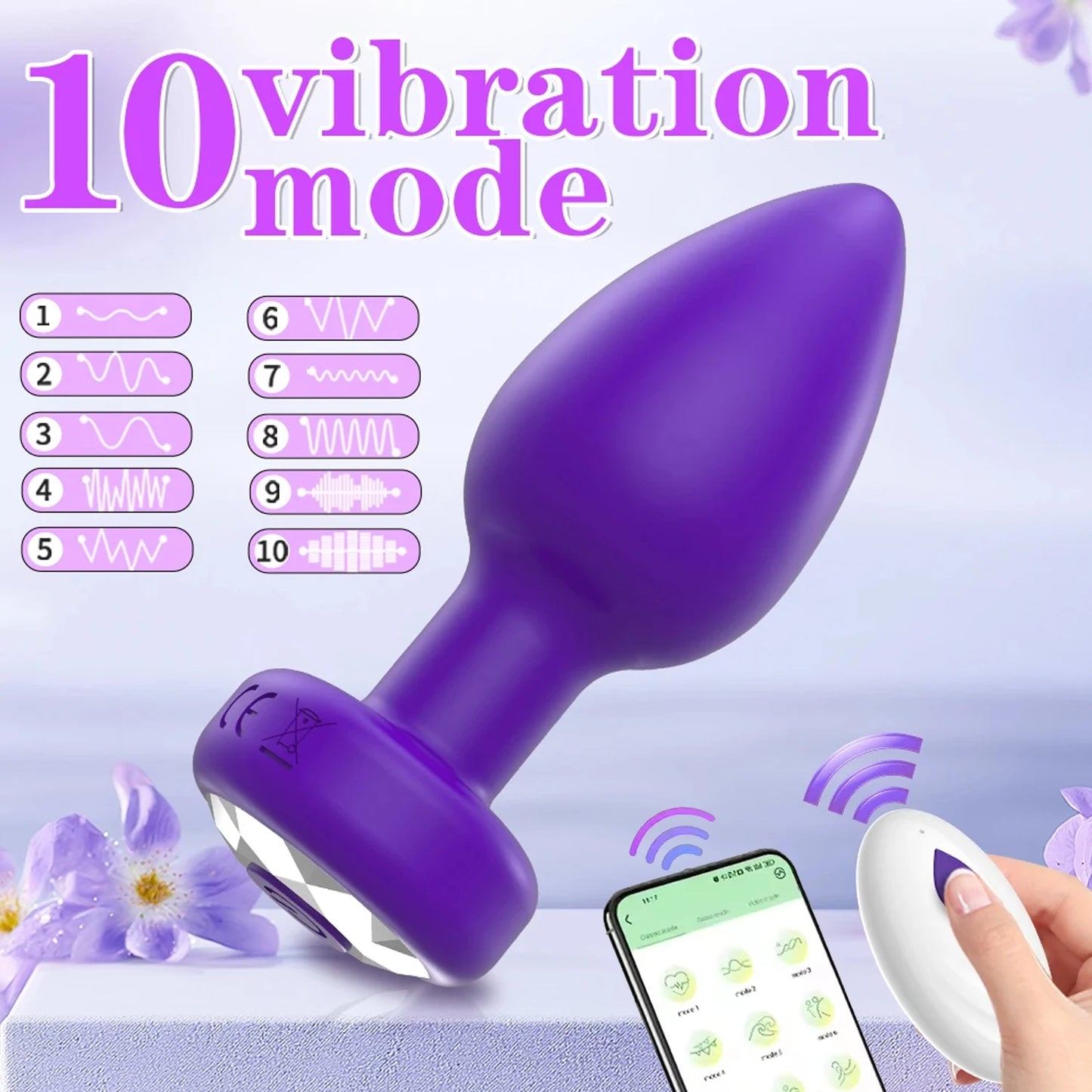Vibromasseur Anal avec Plug Anal, application pour Gay, télécommande, gode, Vibration, Masturbation, jouet sexuel pour adultes, masseur de Prostate pour Couples