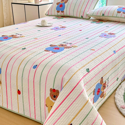 Bonenjoy-Couvre-lit 100% coton, 1 pièce, linge de lit matelassé, drap de lit doux pour la peau, sans taie d'oreiller