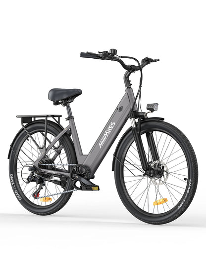 HillMiles MileCity 1 26" Vélo Électrique à Cadre Bas, Autonomie de 120 km, Moteur de 250W, Batterie 36V 13Ah, Vitesse Max 25 km/h, 7 Vitesses, Freins à Disque, E-bike pour la ville, Expédié d'Italie