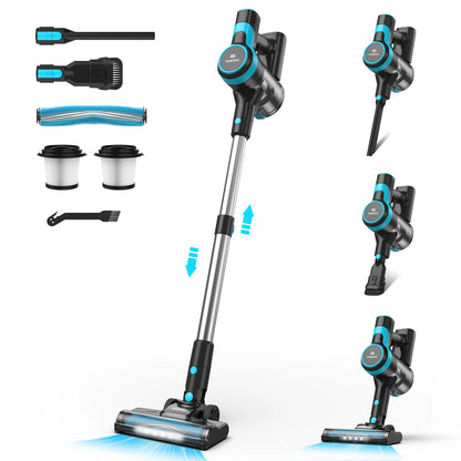 Aspirateur sans fil V600, aspirateur balai sans balais 28Kpa, batterie rechargeable, 3 modes