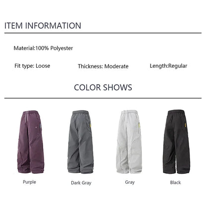 TFETTERS pantalons décontractés pour hommes printemps et automne pantalons de sport droits en plein air cordon taille élastique poche fermeture éclair pantalons de cyclisme