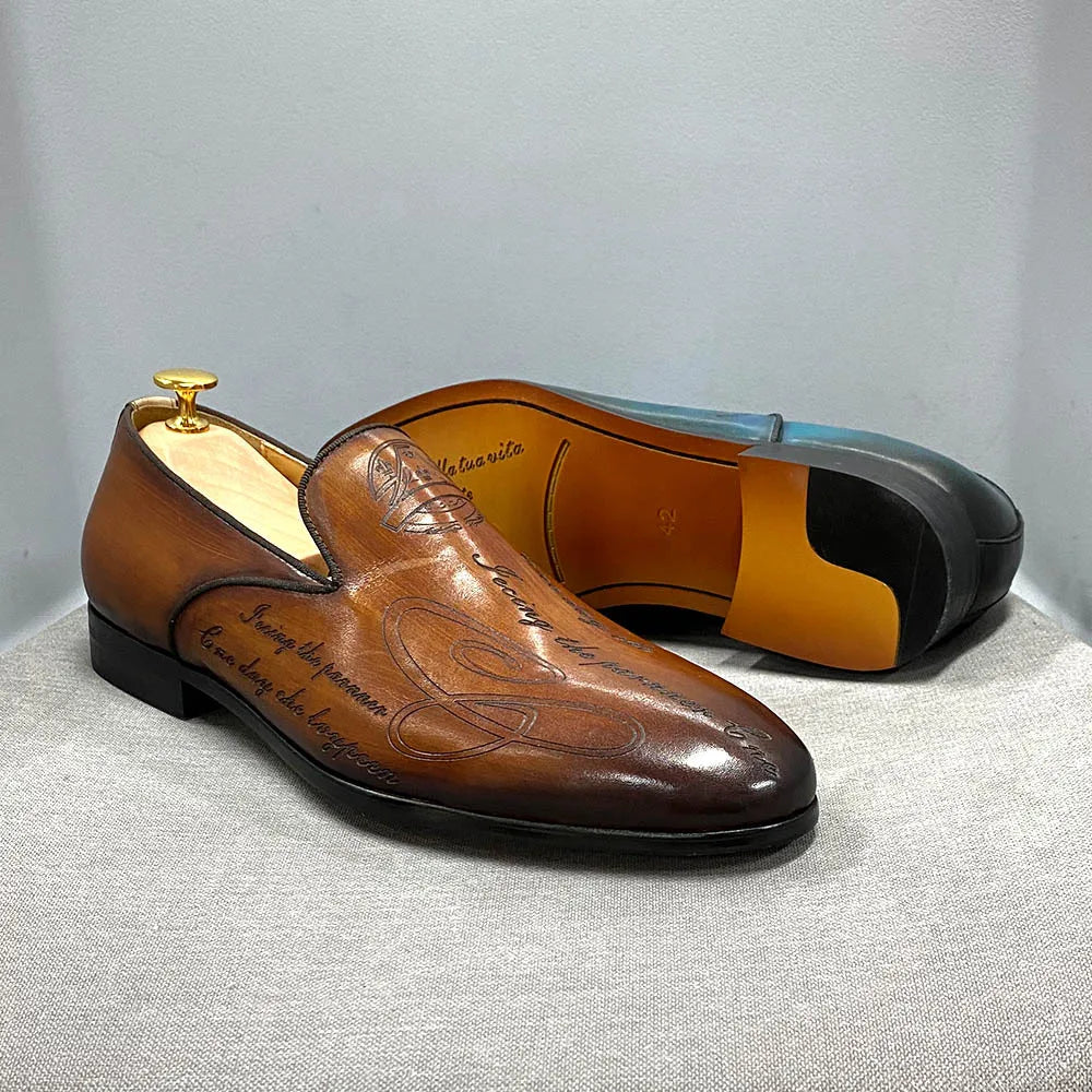 Mocassins pour hommes neufs chaussures en cuir véritable chaussures italiennes homme de luxe italienne soulie chaussures pour hommes livraison gratuite 2024