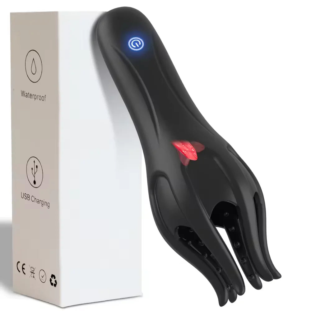 Masseur électrique stimulateur de gland, masturbateur masculin, entraîneur de retardement de l'éjaculation, vibrateur 10 modes, jouet sexuel automatique pour orgasme oral, jouets sexuels pour adultes gays