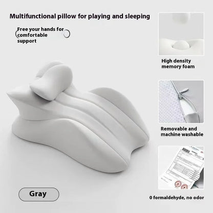 Lit de chevet oreiller couché multifonctionnel coussin de lecture sujet oreiller téléphone couché dormir artefact oreiller coussin