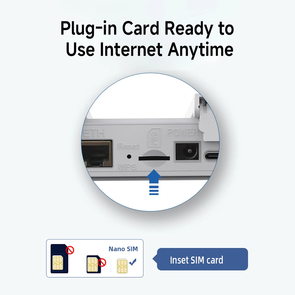 Routeur WiFi6 4G Lte, 300Mbps, Modem WiFi 4G, Compatible avec carte SIM 5G sans contrat, extension de Signal Hotspot