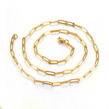 Collier ras du cou en acier inoxydable couleur or pour femmes, style hip-hop, punk, chaîne courte à maillons, bijoux pour femmes, Collares de Moda 2024