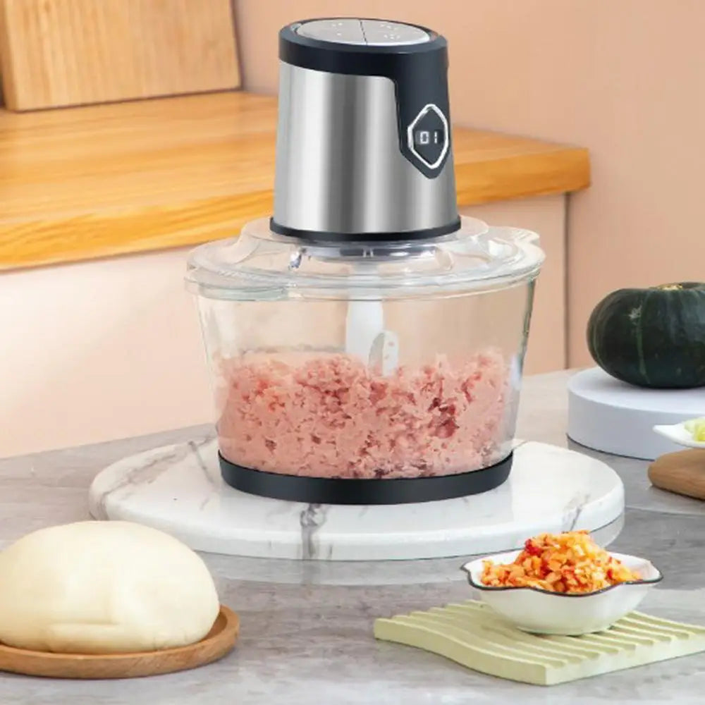 Hachoir à viande multifonctionnel 5L 500W en acier inoxydable, machine de cuisine, broyeur, 4 étapes, viande/légumes/puisse hachée