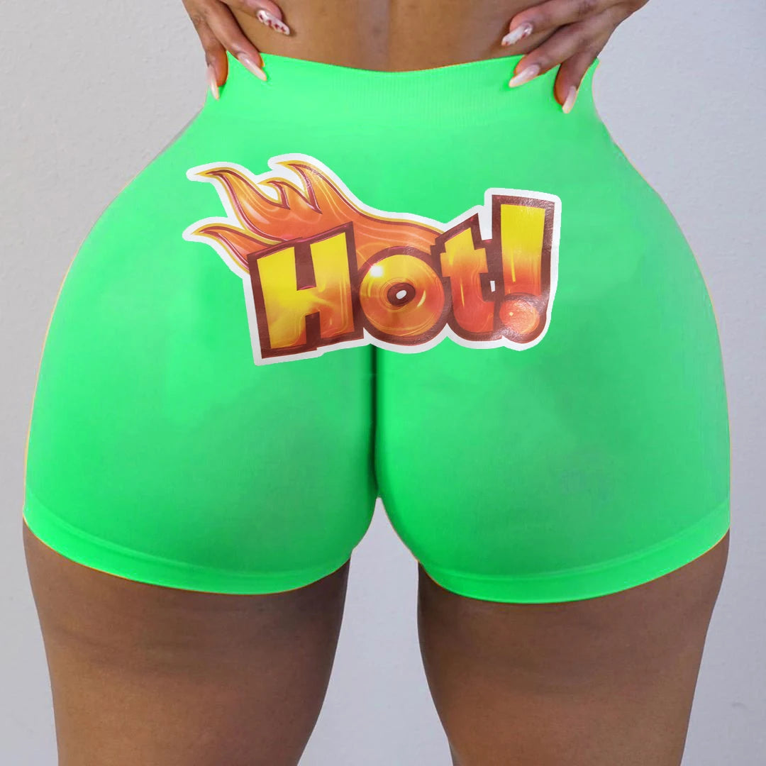 Short sexy pour femme, pantalon skinny taille haute, short de fitness, de sport, de yoga, culotte sexy imprimée