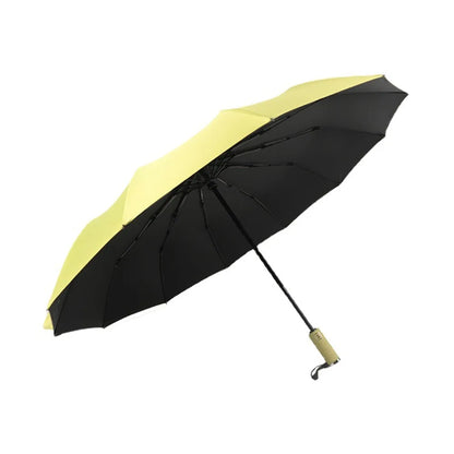 Parapluie 12 baleines grand parapluie résistant entièrement automatique pluie hommes femmes coupe-vent grand 3 parapluies pliants parasol cadeau