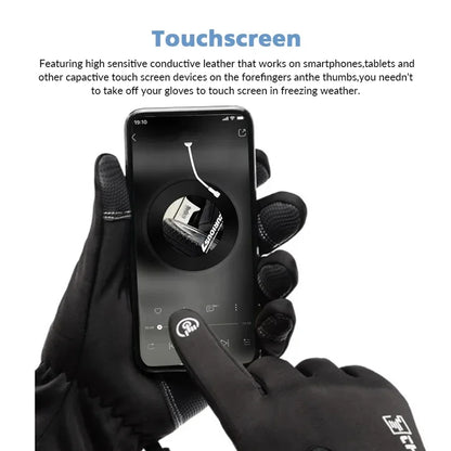 Gants d'hiver imperméables pour écran tactile thermique, coupe-vent, chauds, pour temps froid, course à pied, équitation, sport, randonnée, Ski