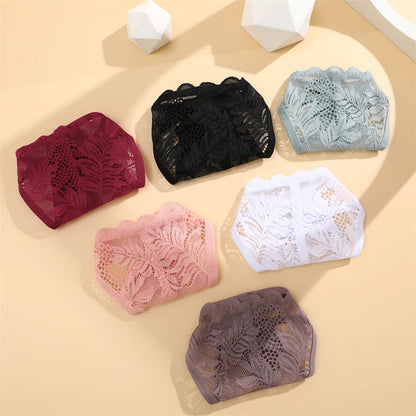 Lot de 4 sous-vêtements sexy en dentelle pour femmes, culottes exotiques, en dentelle transparente, ajourée, string, entrejambe, intimes féminins, S-XL