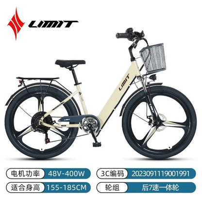 Nouveau Vélo électrique de ville adulte 26 pouces 48V 10AH gamme de batterie amovible 25/h vélo de ville pour femmes