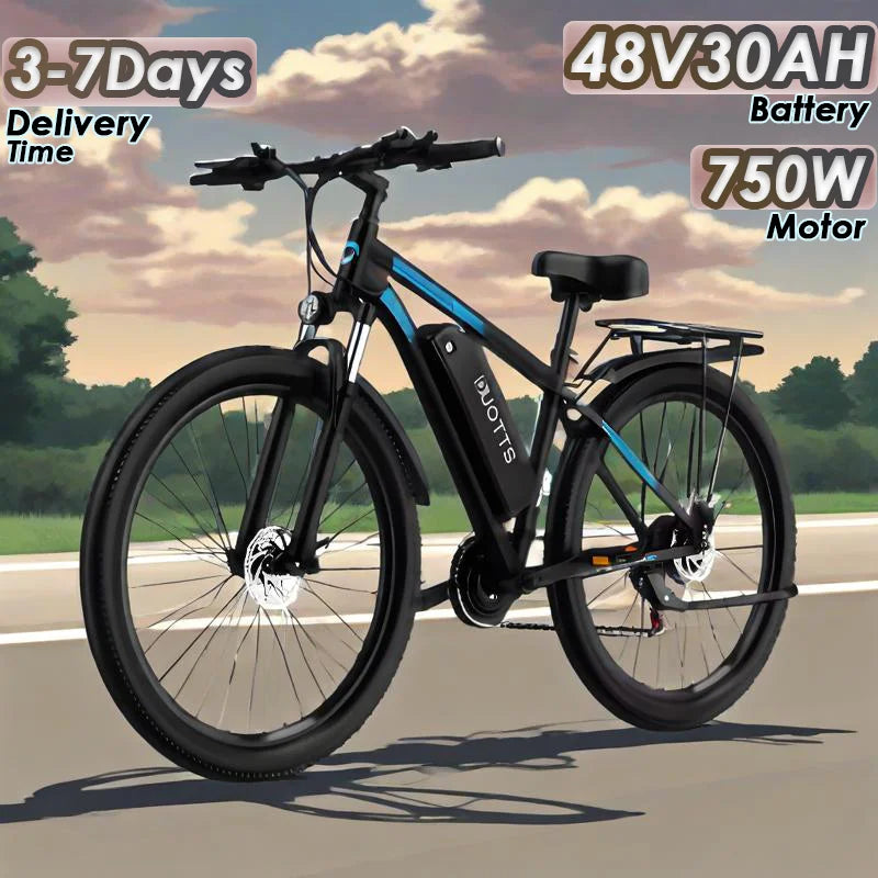 DUOTTS C29 e-bike 750W moteur 48V15 * 2AH batterie magnésium alliage d'aluminium vélo électrique 29 pouces pneus 21 vitesses vélo électrique