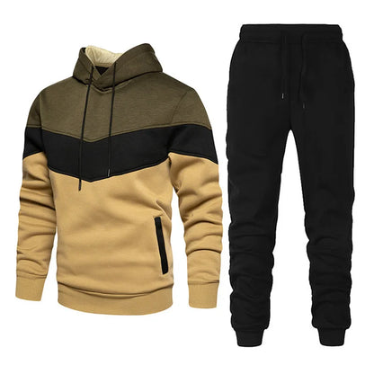 Ensemble de sport 2 pièces pour femme, couleur unie, sweat-shirt à capuche, pantalon de survêtement, décontracté, vêtements de sport pour homme