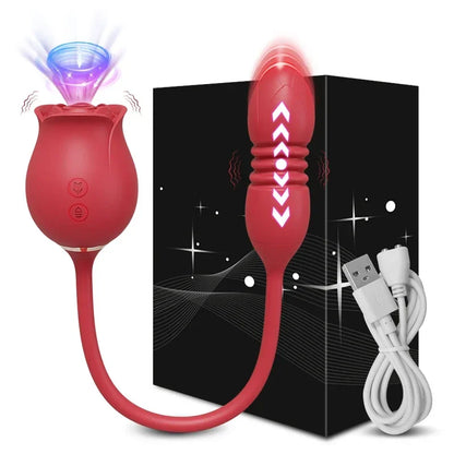 Vibromasseur à succion de Rose pour femmes, stimulateur de clitoris, point G, gode vibrant, masturbateur féminin, Massage, jouet sexuel pour adulte
