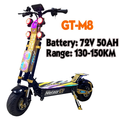 Livraison rapide GT-M8 72V50AH 60V60AH double moteurs trottinettes électriques 13/14 pouces ville/roue tout-terrain adulte Scooter électrique