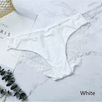 Dentelle femmes culottes Sexy sous-vêtements féminins sans couture dames slips taille basse Lingerie solide culotte filles slips Tangas Slip Femme