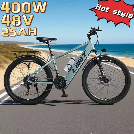 Nouveau Vélo électrique de ville adulte 26 pouces 48V 10AH gamme de batterie amovible 25/h vélo de ville pour femmes