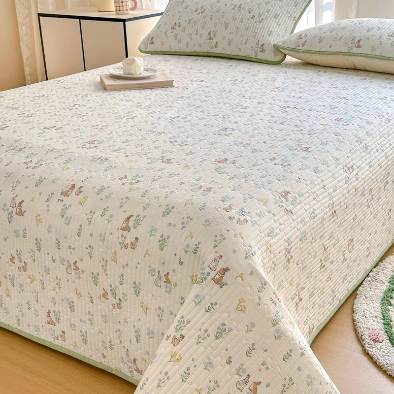 Bonenjoy-Couvre-lit 100% coton, 1 pièce, linge de lit matelassé, drap de lit doux pour la peau, sans taie d'oreiller