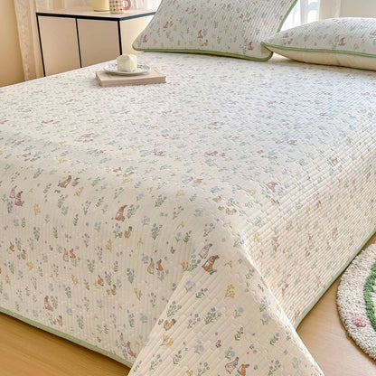 Bonenjoy-Couvre-lit 100% coton, 1 pièce, linge de lit matelassé, drap de lit doux pour la peau, sans taie d'oreiller